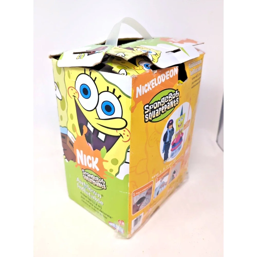 SpongeBob SquarePants 2004 Happy Birthday Inflatable 4’ Tall Gemmy Airblown